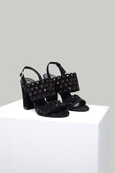 Suede Women's Heeled Leather Sandals | Derimod Suede Women's Heeled Leather Sandals | Derimod