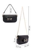 Kadın Siyah Uzun Zincir Askılı Omuz Çantası | Derimod Kadın Siyah Uzun Zincir Askılı Omuz Çantası | Derimod