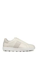 Geox Men's White Spherica Ecub-1 Leather Sneaker | Derimod Geox Men's White Spherica Ecub-1 Leather Sneaker | Derimod