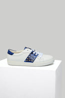 Beyaz-Mavi Kadın Spor Ayakkabı | Derimod Beyaz-Mavi Kadın Spor Ayakkabı | Derimod