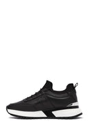 Erkek Siyah Bağcıklı Deri Sneaker | Derimod Erkek Siyah Bağcıklı Deri Sneaker | Derimod