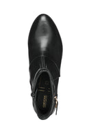 Geox Kadın Siyah D Walk Pleasure Fermuarlı Kalın Topuklu Deri Bot | Derimod Geox Kadın Siyah D Walk Pleasure Fermuarlı Kalın Topuklu Deri Bot | Derimod