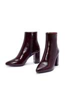 Derimod Gritti Women's Burgundy Zippered Thick Heeled Patent Leather Boots | Derimod Derimod Gritti Women's Burgundy Zippered Thick Heeled Patent Leather Boots | Derimod