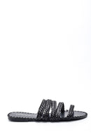 Women's Knitted Detailed Casual Flat Slippers | Derimod Women's Knitted Detailed Casual Flat Slippers | Derimod
