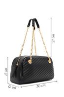 Kadın Siyah Zincir Askılı Kapitone Omuz Çantası | Derimod Kadın Siyah Zincir Askılı Kapitone Omuz Çantası | Derimod