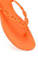 Women's Orange Jelly Flip Flops | Derimod Women's Orange Jelly Flip Flops | Derimod