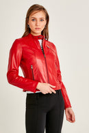 Kylie Kadın Deri Ceket | Derimod Kylie Kadın Deri Ceket | Derimod