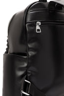 Women's Black Printed Backpack | Derimod Women's Black Printed Backpack | Derimod
