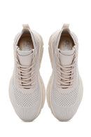 Kadın Bej Kalın Tabanlı Kumaş Sneaker | Derimod Kadın Bej Kalın Tabanlı Kumaş Sneaker | Derimod