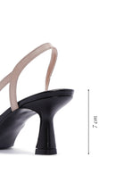 Kadın Bej Deri Kısa Topuklu Ayakkabı | Derimod