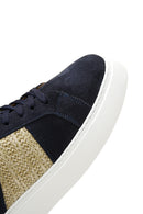 Erkek Lacivert Süet Deri Kalın Tabanlı Sneaker | Derimod Erkek Lacivert Süet Deri Kalın Tabanlı Sneaker | Derimod