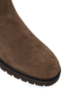 Male Beige Thick-Soled Suede Casual Chelsea Boots | Derimod Male Beige Thick-Soled Suede Casual Chelsea Boots | Derimod