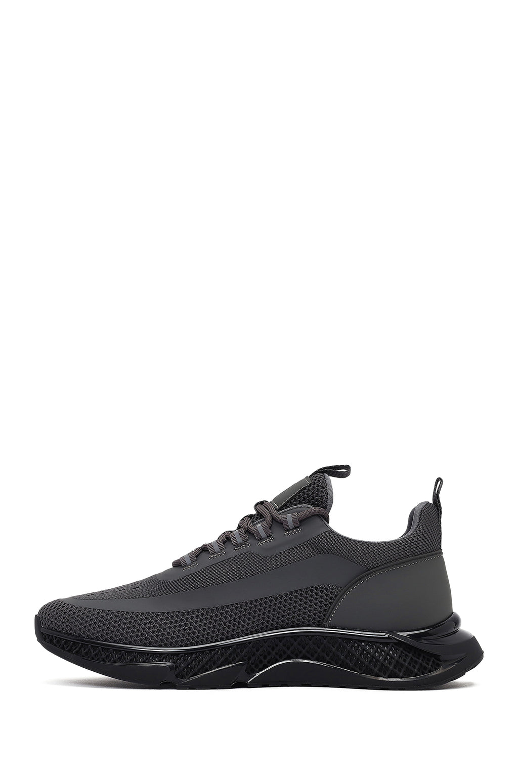 Derimod Zero Erkek Gri Kalın Tabanlı Bağcıklı Kumaş Sneaker