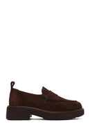 Woman Brown Suede Masculine Loafer | Derimod Woman Brown Suede Masculine Loafer | Derimod