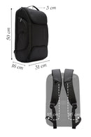 D-Pack Unisex Black Technological Fabric Backpack | Derimod D-Pack Unisex Black Technological Fabric Backpack | Derimod