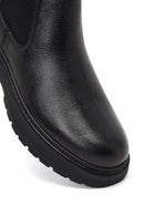 Male Black Thick-Soled Leather Chelsea Boots | Derimod Male Black Thick-Soled Leather Chelsea Boots | Derimod