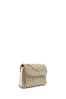 Women's Gold Long Strap Stone Evening Shoulder Bag | Derimod Women's Gold Long Strap Stone Evening Shoulder Bag | Derimod