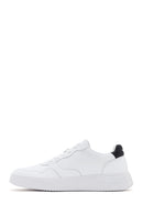 Alberto Guardiani Men's White New Era Thick Soled Leather Sneaker | Derimod Alberto Guardiani Men's White New Era Thick Soled Leather Sneaker | Derimod