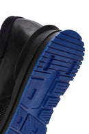 Erkek Siyah Bağcıklı Deri Casual Sneaker | Derimod Erkek Siyah Bağcıklı Deri Casual Sneaker | Derimod