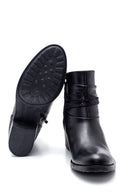 Women's Snake Patterned Mid-Heeled Boots | Derimod Women's Snake Patterned Mid-Heeled Boots | Derimod