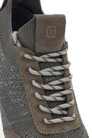 Derimod Zero Men's Beige Thick-Soled Lace-Up Fabric Sneakers | Derimod Derimod Zero Men's Beige Thick-Soled Lace-Up Fabric Sneakers | Derimod