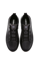 Male Black Lace-Up Leather Sneaker | Derimod Male Black Lace-Up Leather Sneaker | Derimod