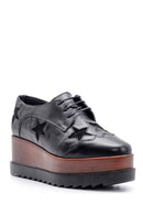 Women's Star Patterned Wedge Heeled Shoes | Derimod Women's Star Patterned Wedge Heeled Shoes | Derimod