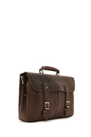 Men's Brown Leather Briefcase | Derimod Men's Brown Leather Briefcase | Derimod