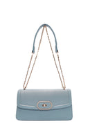 Women's Blue Long Chain Shoulder Bag | Derimod Women's Blue Long Chain Shoulder Bag | Derimod
