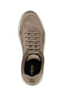 Geox Men's Mink Spherica Lace-Up Leather Sneaker | Derimod Geox Men's Mink Spherica Lace-Up Leather Sneaker | Derimod