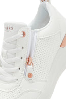 Skechers Women's Black Billion Lace-Up Zipper Detail Leather Sneaker | Derimod Skechers Women's Black Billion Lace-Up Zipper Detail Leather Sneaker | Derimod