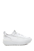 Kadın Beyaz Kalın Tabanlı Deri Sneaker | Derimod Kadın Beyaz Kalın Tabanlı Deri Sneaker | Derimod
