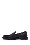 Woman Black Leather Masculine Loafer | Derimod Woman Black Leather Masculine Loafer | Derimod