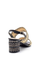Women's Straw Heel Sandals | Derimod Women's Straw Heel Sandals | Derimod