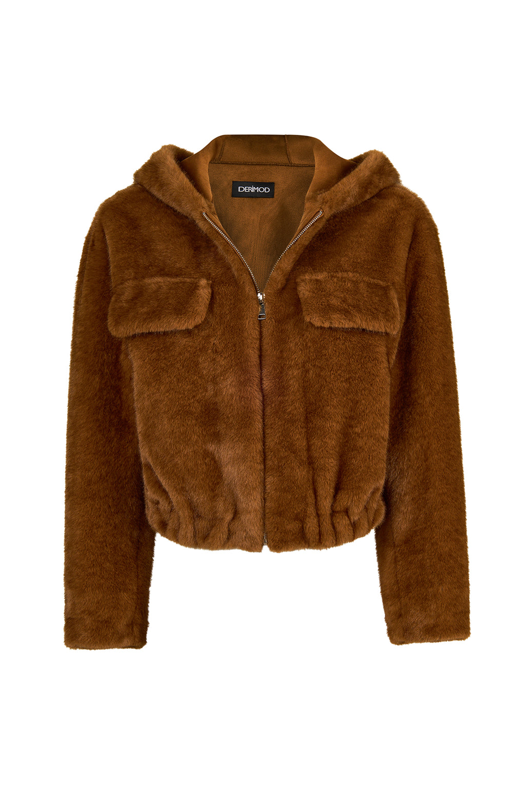 Arosa Kadın Camel Kapüşonlu Oversize Teddy Mont