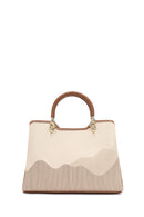 Women's Beige Long Strap Printed Sleeve Bag | Derimod Women's Beige Long Strap Printed Sleeve Bag | Derimod