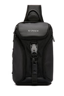 D-Pack Men's Black Long Strap Shoulder Bag | Derimod D-Pack Men's Black Long Strap Shoulder Bag | Derimod