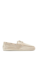 Women's Beige Lace-up Suede Leather Shoes | Derimod Women's Beige Lace-up Suede Leather Shoes | Derimod