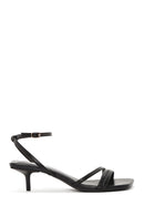 Women's Black Ankle Strap Heeled Patent Leather Sandals | Derimod Women's Black Ankle Strap Heeled Patent Leather Sandals | Derimod