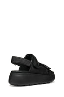 Geox Kadın Siyah D Spherica Ec4.1 S A - Nappa Bantlı Deri Sandalet | Derimod Geox Kadın Siyah D Spherica Ec4.1 S A - Nappa Bantlı Deri Sandalet | Derimod