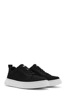 Erkek Siyah Bağcıklı Kalın Tabanlı Sneaker | Derimod Erkek Siyah Bağcıklı Kalın Tabanlı Sneaker | Derimod