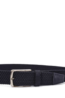 Erkek Lacivert Örgülü Deri Kemer | Derimod Erkek Lacivert Örgülü Deri Kemer | Derimod