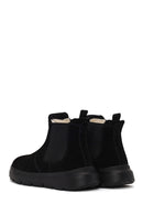 Male Black Thick-Soled Suede Chelsea Boots | Derimod Male Black Thick-Soled Suede Chelsea Boots | Derimod