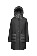 Geox Kadın Siyah Calithe Kapüşonlu Kaban | Derimod Geox Kadın Siyah Calithe Kapüşonlu Kaban | Derimod