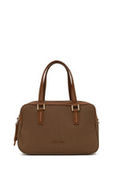 Woman Tan Long Strap Printed Shoulder Bag | Derimod Woman Tan Long Strap Printed Shoulder Bag | Derimod