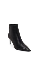 Woman Black Zip Closure Stiletto Heel Leather Boots | Derimod Woman Black Zip Closure Stiletto Heel Leather Boots | Derimod