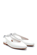 Women's Leather Bow Detailed Ballerinas | Derimod Women's Leather Bow Detailed Ballerinas | Derimod