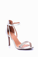 Kadın Gümüş Detaylı Topuklu Ayakkabı | Derimod Kadın Gümüş Detaylı Topuklu Ayakkabı | Derimod