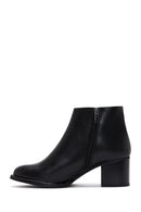 Women's Black Zippered Chunky Heel Boots | Derimod Women's Black Zippered Chunky Heel Boots | Derimod