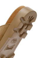 Camper Men's Brown Brutus Leather Slippers | Derimod Camper Men's Brown Brutus Leather Slippers | Derimod